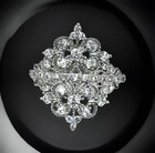 Art Deco Vtg Simulated Diamond Engagement Wedding Ring Sterling Silver 925 Sz 8