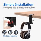 Aluminum Headphone Stand Hanger  Headset Holder Foldable  For Working Gaming