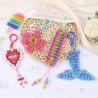 Bead Pets  10 Pcs Pony Beads Keychain Making Kit With Instruction