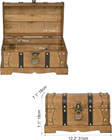 Vintage Wooden Treasure Chest Decorative Box With Lock - 12   Brown