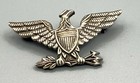 Wwi Sterling Army - Usmc Colonel Rank War Eagle Shoulder Insignia Pin By Balfour