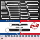 Duratech Universal Wrench Set  Adjustable Doule Box End  Silver 