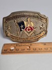 Masonic Grand Lodge Of Texas 2001 Belt Buckle Liberty-equality-fraternity