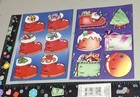 Vintage Stickers Lot 2 Sheets Christmas  Noel Stickers Gift Seals