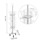 4tiers 16pockets White Greeting Card Rack Free Standing Post Card Display Stand