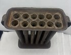 Antique Primitive Country Tin Metal Candle Mold Maker 12 Taper Holes 1800   s