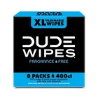 Dude Wipes Xl Flushable Wipes  Fragrance Free  8 Ct   400 Wipes