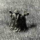 Vintage Pewter Moon Wizard Staff Rainbow Crystal Ball Figurine Uk Wafw  3548