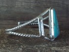 Navajo Indian Sterling Silver   Turquoise Bracelet - M  Thomas Jr 