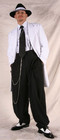 Men s Zoot Suits Formal Wedding Tuxedos Party Prom White Long Coat Black Pants