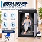 1200w Portable Infrared Sauna Tent Home Spa Therapy 3l Steamer Remote Control