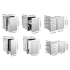 Outdoor Kitchen Drawer Bbq Door Combo Pull Out Trash Drawer Bbq Island