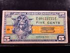 Usa Mpc Series 521 5 Cents Plate 8 3775  Military Payment Certificate Money
