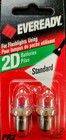 Qty 10 Eveready Pr2bp-2 Bulbs Lamps 09823 For Flashlights Using 2d Batteries