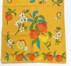 Vintage Mcm Peaches Fruit Blossoms Kitchen Linen Tea Towel Farmhouse Cottagecore
