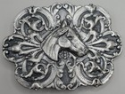 Bergamont Brass Works 1974 Buckle Horse Fancy Scroll Silver Look