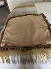 24 X 24 Antique Aubusson Pillow Cover Floral Design Tasseled Border Vintage Look