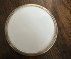 Cyril Gorainoff Milk Glass Sterling Silver Rim Equestrian Coaster