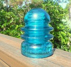 Nice Blue Aqua Cd 205 Hemingray 55 Glass Insulator  l 