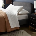 Full Organic Percale Sheet Set Khaki white Stripe - Threshold