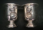 Viners Of Sheffield Silver Plated Mini Urn Vase With Lion Head With Ring Handle