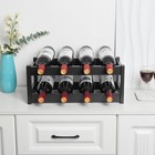Vasmia Bamboo Wine Rack  2-tier Wine Racks Countertop Cabinet Wine Holder Win   