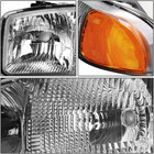 1999-2007 Sierra 1500 2500 3500 1500 Yukon Chrome Amber Headlights Left Right