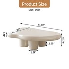 Guyii New Design Cloud Shape Coffee Table With 3 Legs Stable Center Table White
