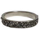 Georg Adam Scheid Austria Antique Victorian 800 Silver Repousse Bangle Bracelet