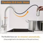 Modern Kitchen Sink Mixer Taps Swivel Spout Single Lever Tap Mono Chrome Faucet