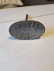 Antique Annual Care Cast Iron Aluminum Cemetery Grave Site Marker Burial Sign