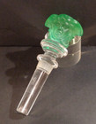 Rosenthal Versace Medusa Wine Stopper Lead Crystal With Frosted Green Head