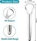 Stainless Steel Tongue Scraper Portable Oral Hygiene Tool Easy To Clean Househol