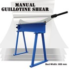 Manual Guillotine Shear Gauge Sheet Metal Plate Cutter 32   Bed Width With Stand