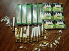 Vintage Brass Electric Window Candle Lot Of 10 Lights   Bulbs Original White 7in