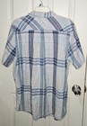 O neill Men Short Sleeve Button Down Shirt Light Blue Plaid Size Xl Surf Casual