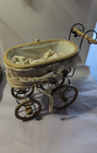 Vintage Wood   Metal Buggy Carriage Stroller Pram Victorian Style   Baby Doll