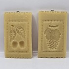 Vintage Old Pair Wax Mold Grapes And Cherry Decorative Wall Hanging 3 5  6  
