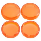 4pcs Amber Turn Signal Light Lens Covers For Harley Touring Road Electra Glide
