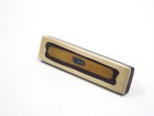Vtg Popowski Mexico Sterling Silver Mixed Metals Modernist Inlay Tie Clip  7 7g