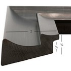 Craig Frames Ventura  2  Scratched Black And Silver Picture Frame With A Mat
