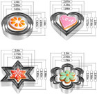 Metal Cookie Cutters Set 12 Pieces  Stainless Steel 3 Heart Cookie Cutters  3 St