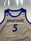Game Worn Used Adidas San Jose State Spartans Sjsu Basketball Jersey Medium 6  5
