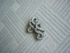 Antique 1920 s Art Deco Paste Crystal Rhinestone Silver Tone Metal Shoe Clip Set