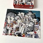 Vintage 1997 B Kliban Cat Chipstocks 7  X 9  Mini Jigsaw Puzzle 100  Pieces