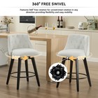360   Swivel Bar Stools Set Of 2 Counter Height Tufted Barstools Kitchen Island
