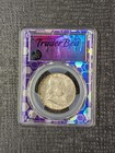 1957-d Ms 66 50c Silver Franklin Half Dollar  bu  Pcgs Toned Custom Purple Core