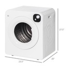 1300w Compact Laundry Dryer With 3 2 Cuft Stainless Steel Drum White