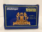 Vintage Shulsinger Lion Of Torah Hanukkah Menorah Brass Brand New In Box Jewish