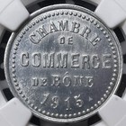 1915 Algeria Bone Chamber Of Commerce 5 Centimes Token Ngc Ms65 Lot g7025